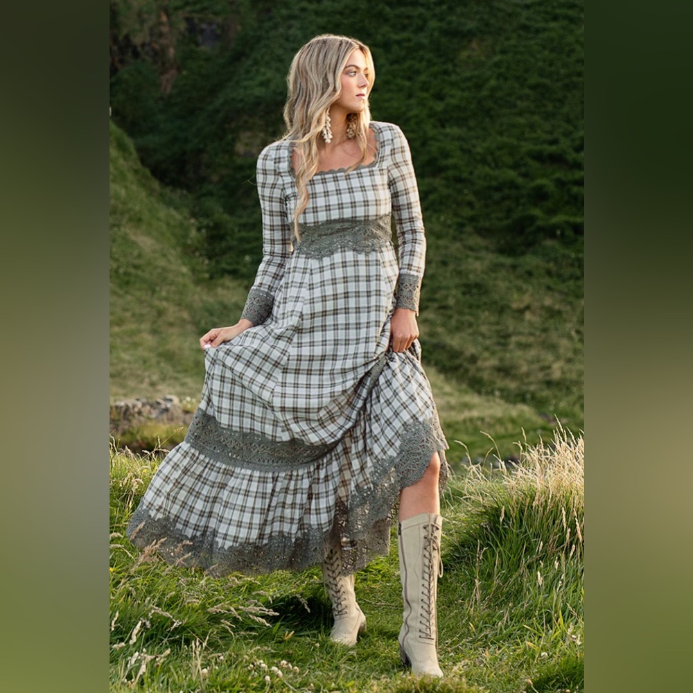 Joyfolie Black and White Ruffled Smocked Sundress